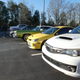 The green Cadillac was in beautiful shape, funny next to the Neon and the Sti